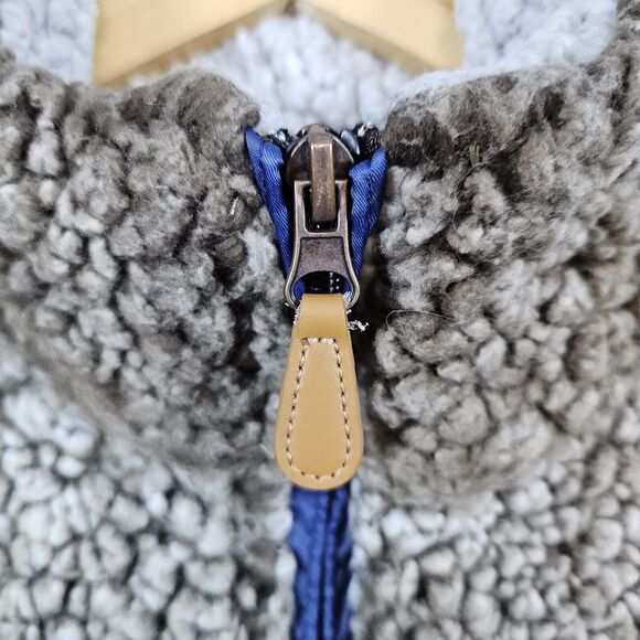 Simply Southern Women's Size S Sherpa Full Zip Vest Mottled Brown Faux Fur - Picture 3 of 15